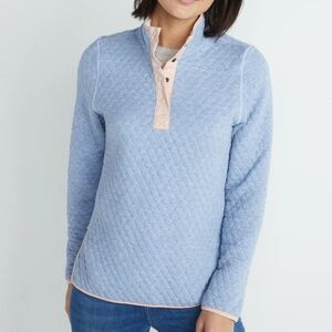 Blue & Cream Reversible Marine Layer Pullover
